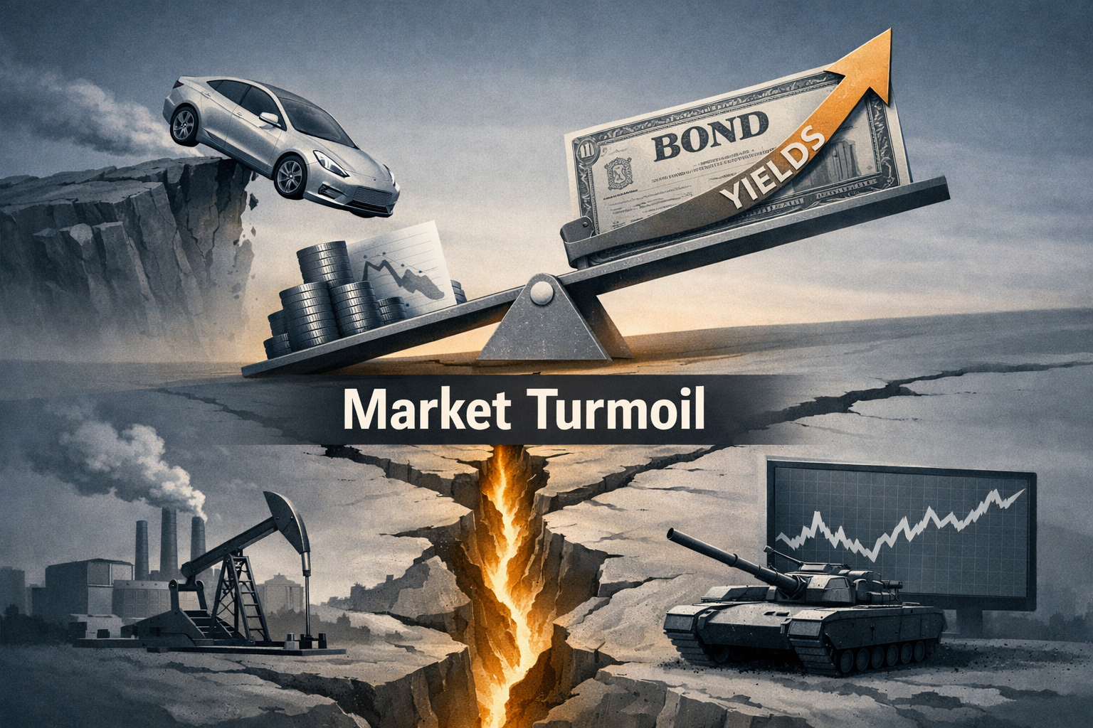 Earnings Dispersion and Rising Yields Drive Market Crosscurrents — $TSLA Shock, Bond Repricing, and Sector Divergence Take Center Stage