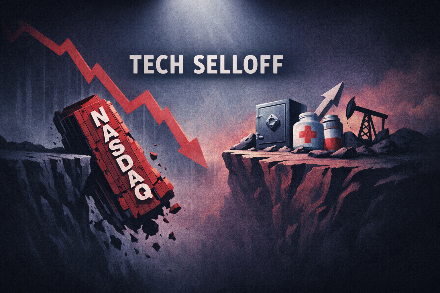 Risk-Off Rally Reverses: Tech-Led Selloff Sends Benchmarks Lower as Rotational Theme Intensifies episode artwork
