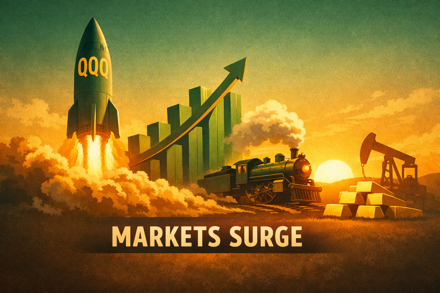Tech-Led Risk-On Session: $QQQ Rockets, Small Caps Join the Rally as Energy and Materials Pick Up Steam