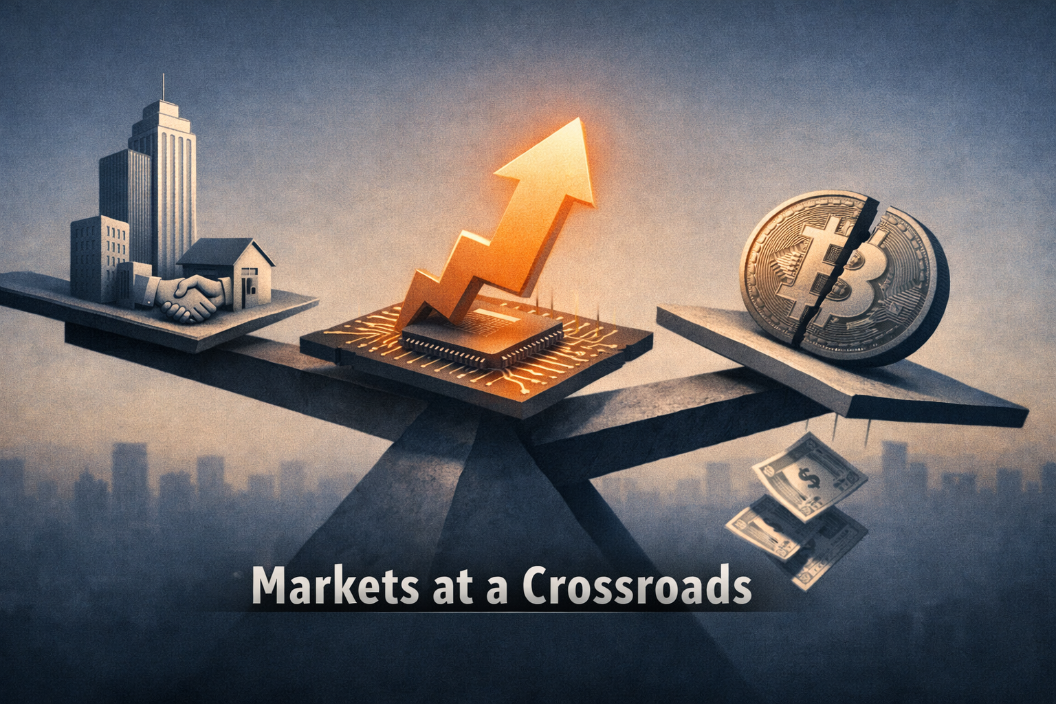 $BTC — Tech Leads, Crypto Stumbles and Real-Estate M&A Steady Markets: Nasdaq Outperforms as Small Caps Hold Their Ground episode artwork