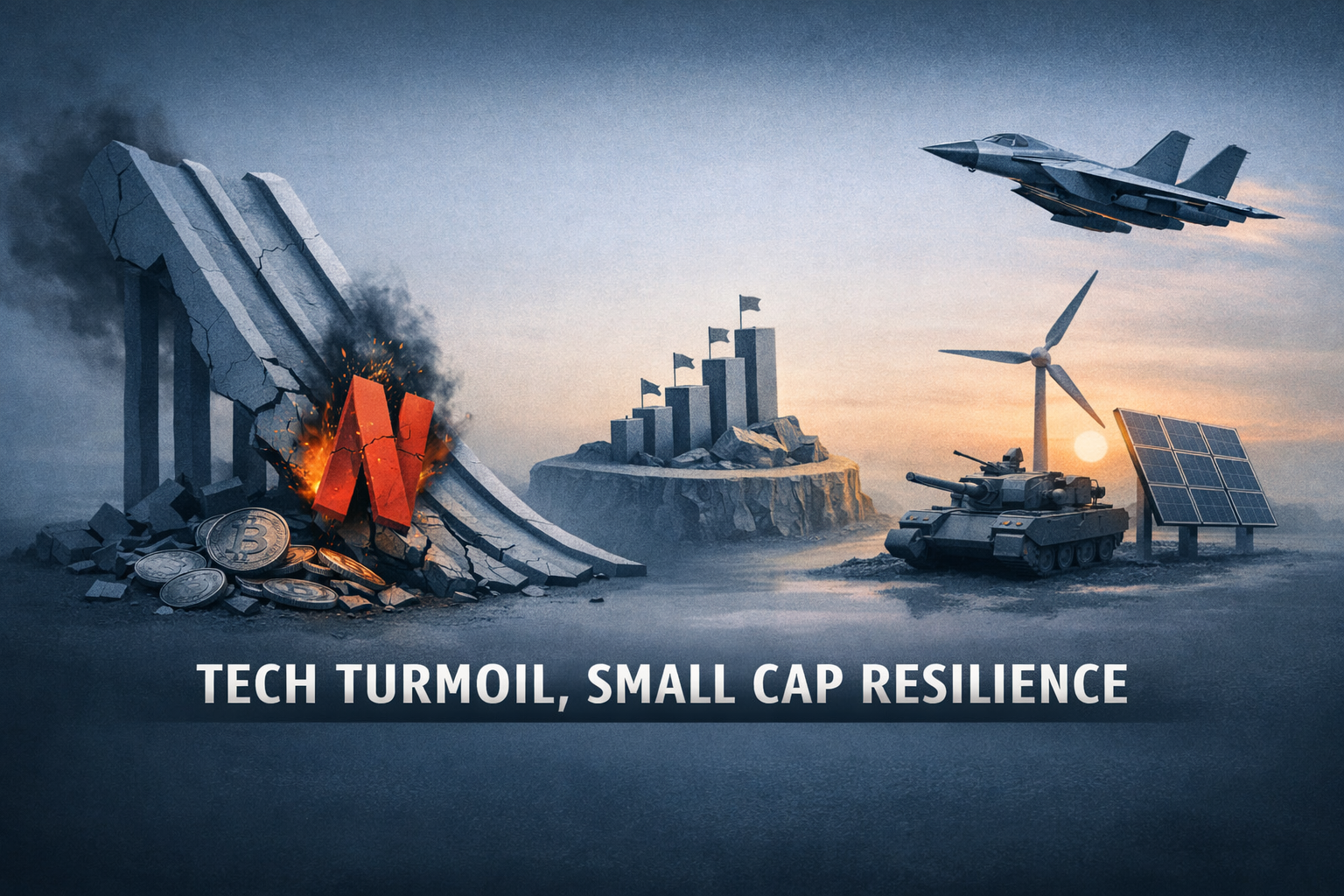 $NFLX $TSLA — Tech-Led Pullback as Small Caps Hold: Netflix Shock, Tesla Drags, Defense and Renewables Offer Pockets of Strength episode artwork