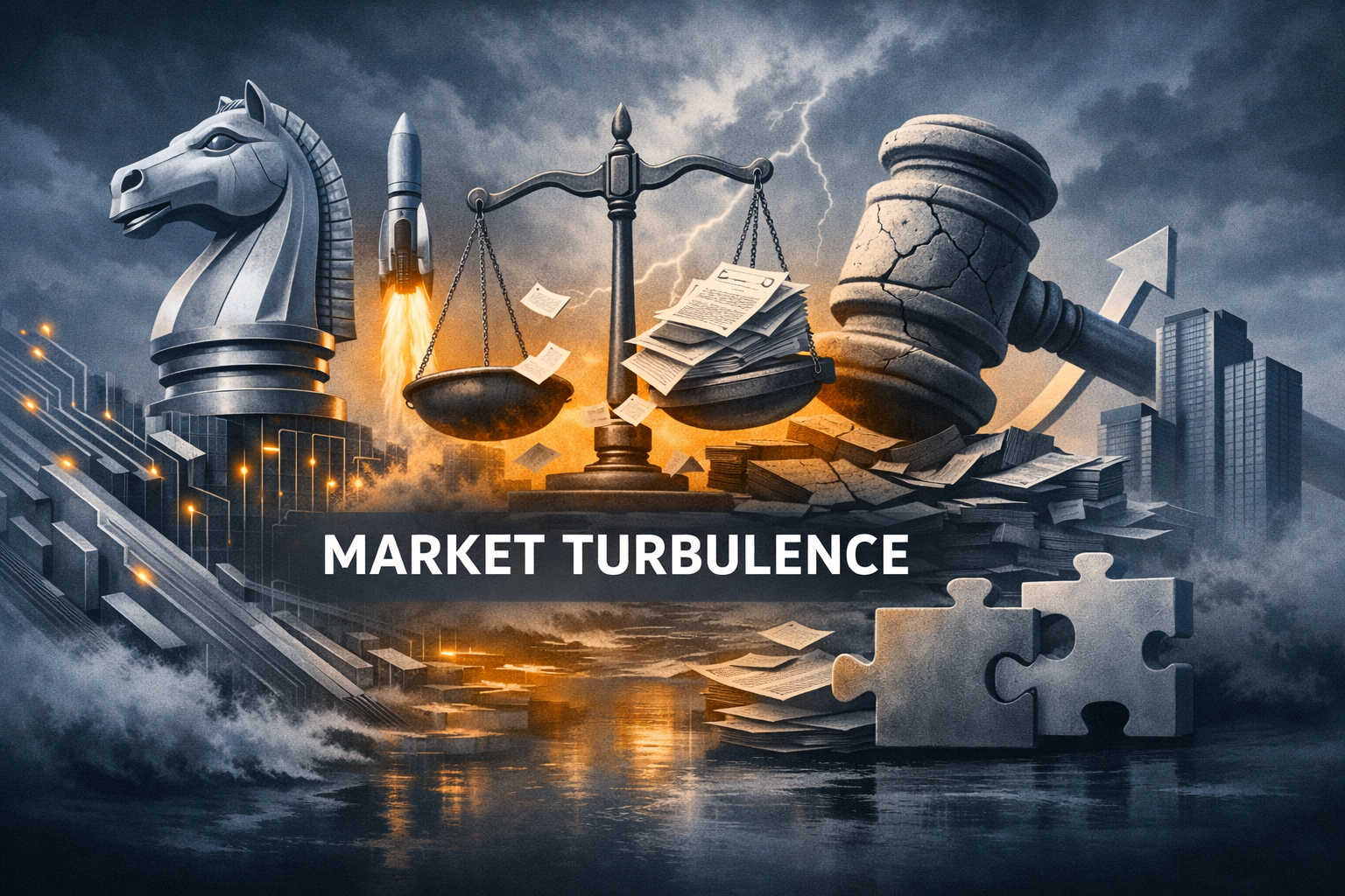 AI momentum, a flurry of lawsuits and mixed sector signals set the tone — here’s what moved markets today