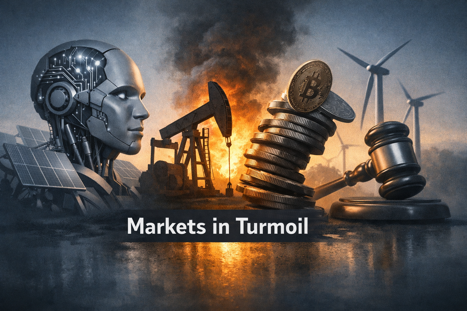 $BTC — AI Momentum, Oil Shocks and a Crypto Blowup: Markets Trade Mixed Signals Across 24 Sectors