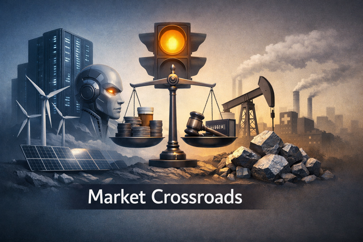 Data Centers, AI and Commodities Lead a Cross‑Market Reset — Energy, Utilities and Materials Outpace as Regulation and Tech Risks Temper Gains episode artwork