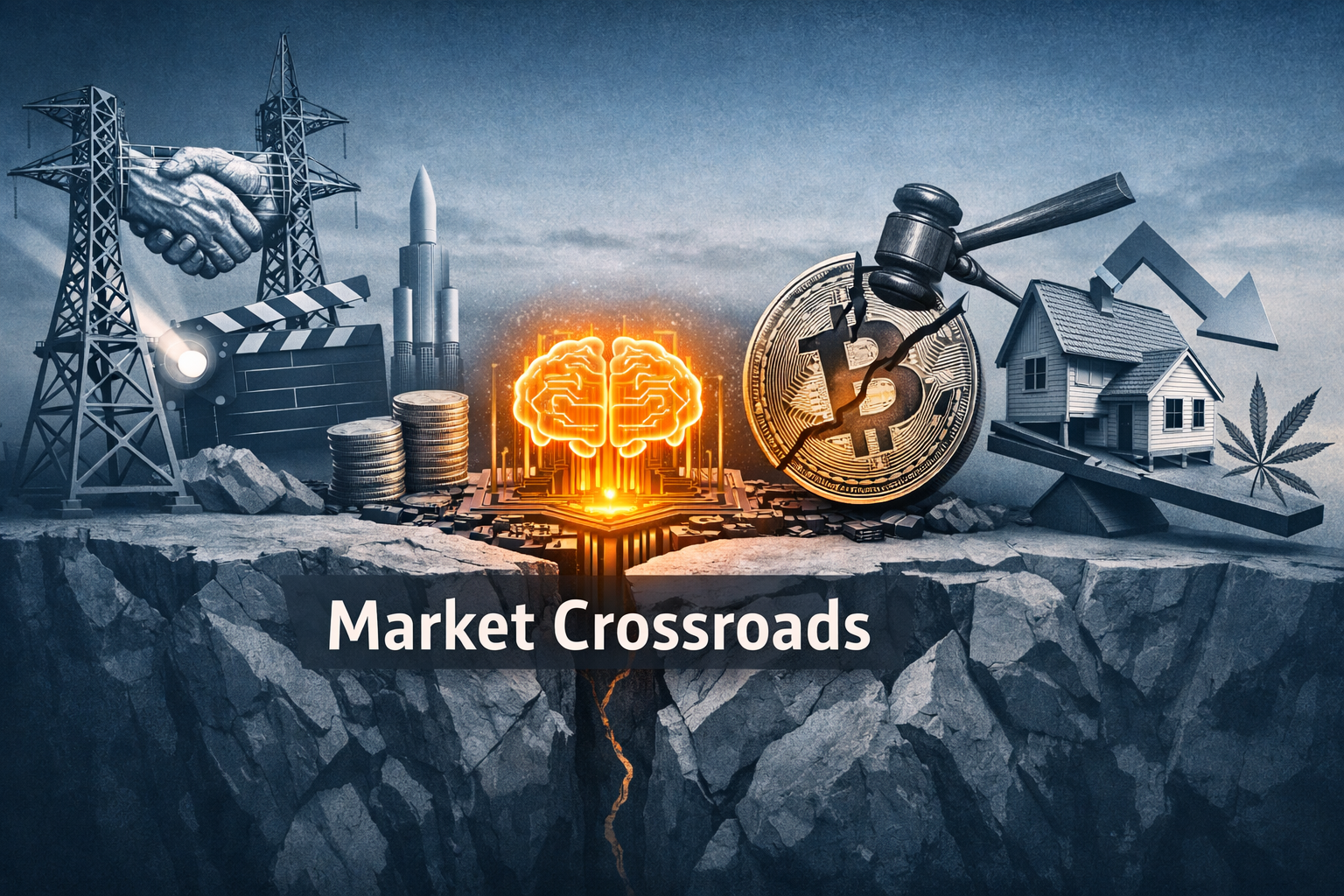 $BTC — Merger Mania, Media Momentum and Market Mixed Signals: Utilities Lead While Materials, Crypto and Real Estate Lag episode artwork