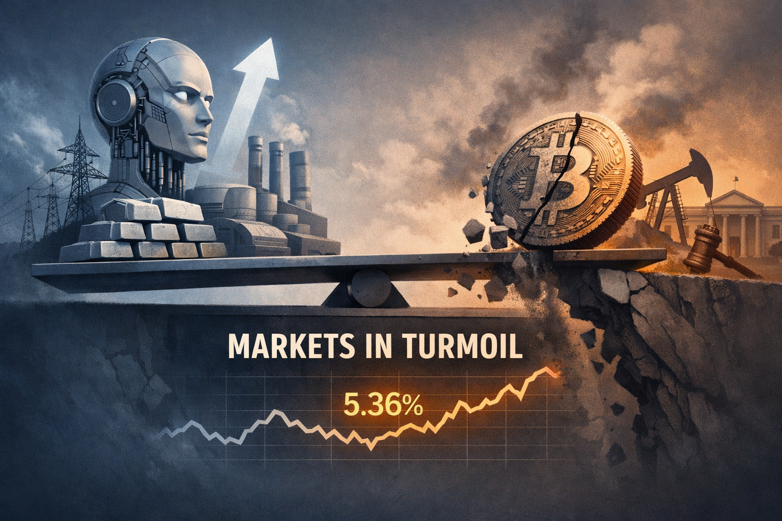 $BTC — AI Capital Flows and a Crypto Shock: Tech, Materials and Utilities Lead as Rates and Regulation Recast Risk episode artwork
