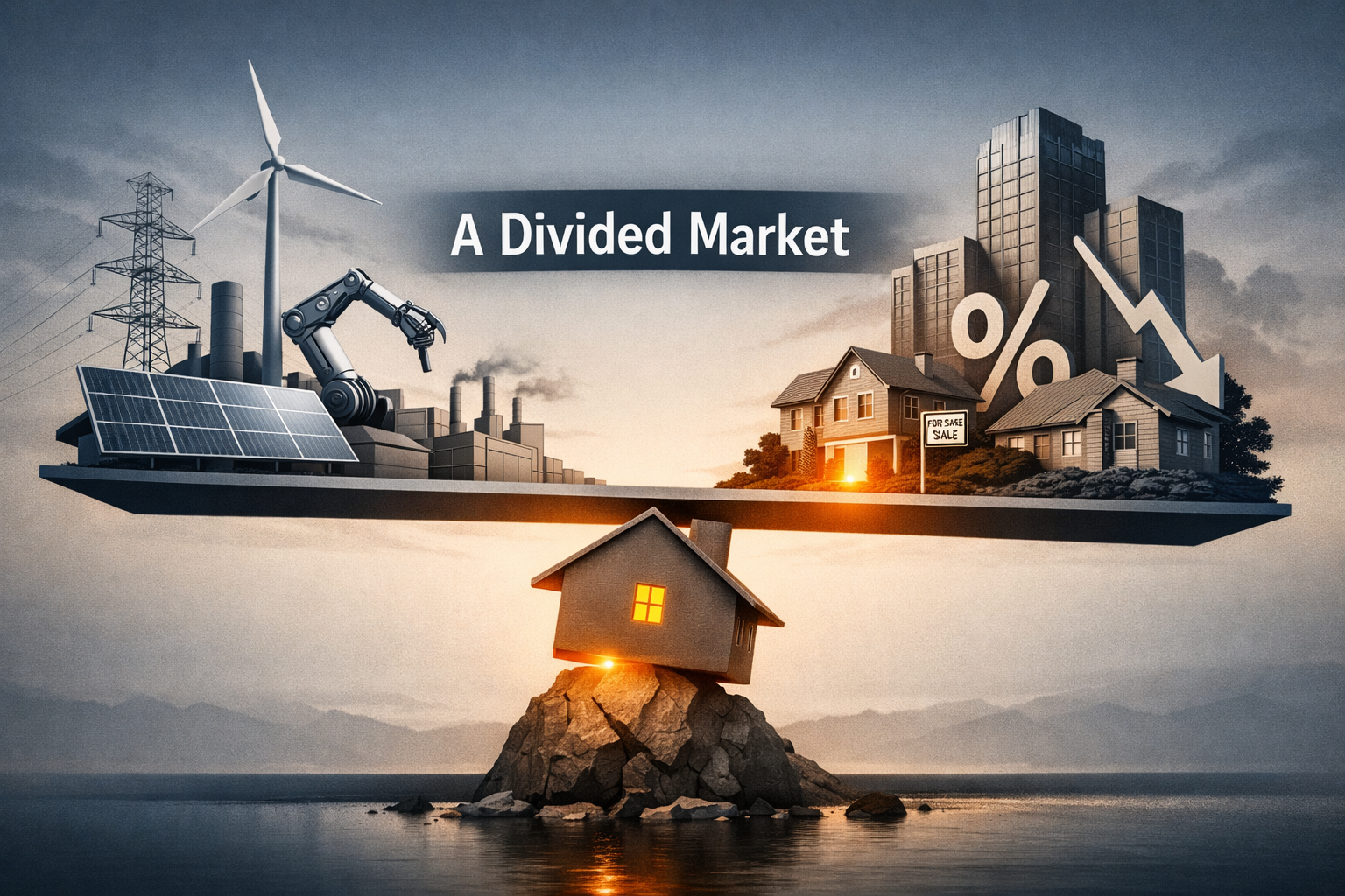 Capex, Clean Energy and AI Drive a Bifurcated Tape — Utilities, Materials and Industrials Lead as Rates and Policy Cloud Real Estate