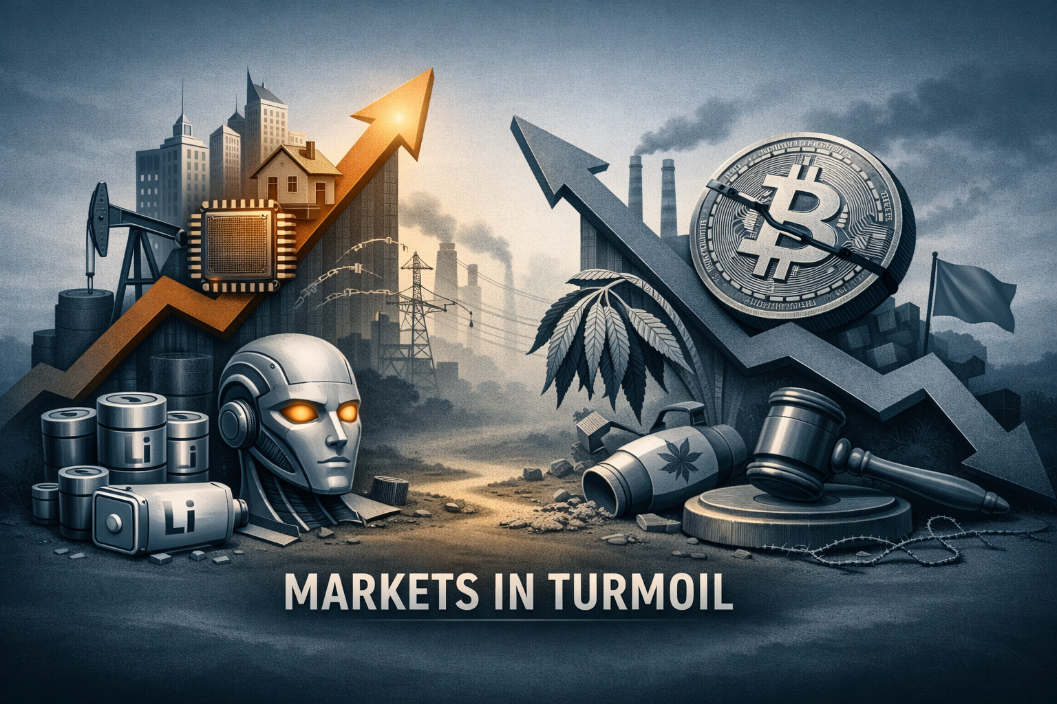 $MSOS $BTC — Mixed Market Momentum: Real Estate and Tech Lead, Crypto and Cannabis Lag as Lithium, Policy and AI Drive Cross-Sector Shifts