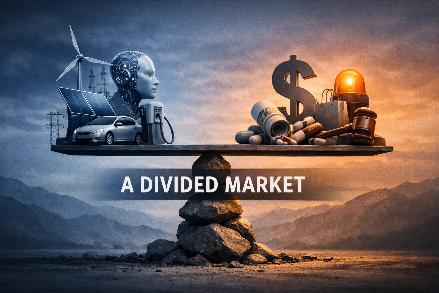 Electrification, AI and Policy Risk Steer a Mixed Market: Renewables and Materials Lead as Leverage, Healthcare and Consumer Warrant Caution