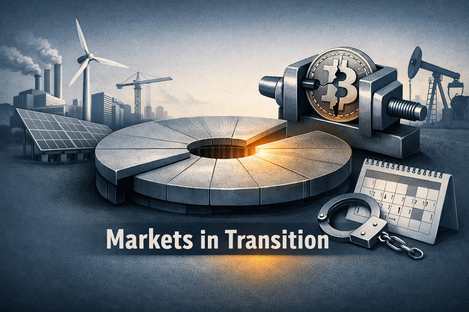 $BTC — Capex, Clean Energy and Policy Drive Rotation; Crypto and Oil Stumble as Regulators Bite