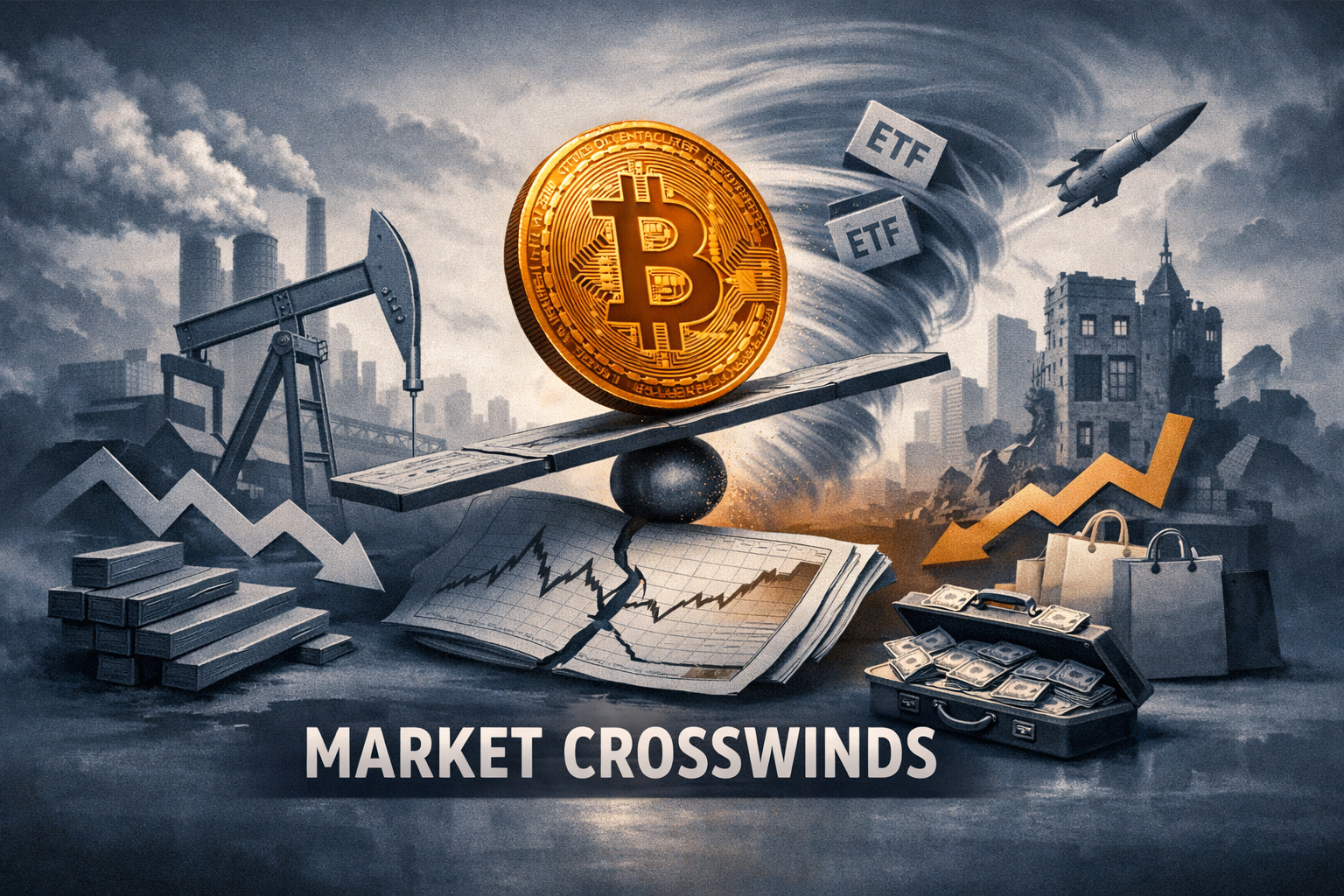 $BTC — Crosswinds: AI, Oil and Crypto ETF Flows Drive a Choppy Market — Jobs Print, Geopolitics and Policy Shape Sector Leadership episode artwork